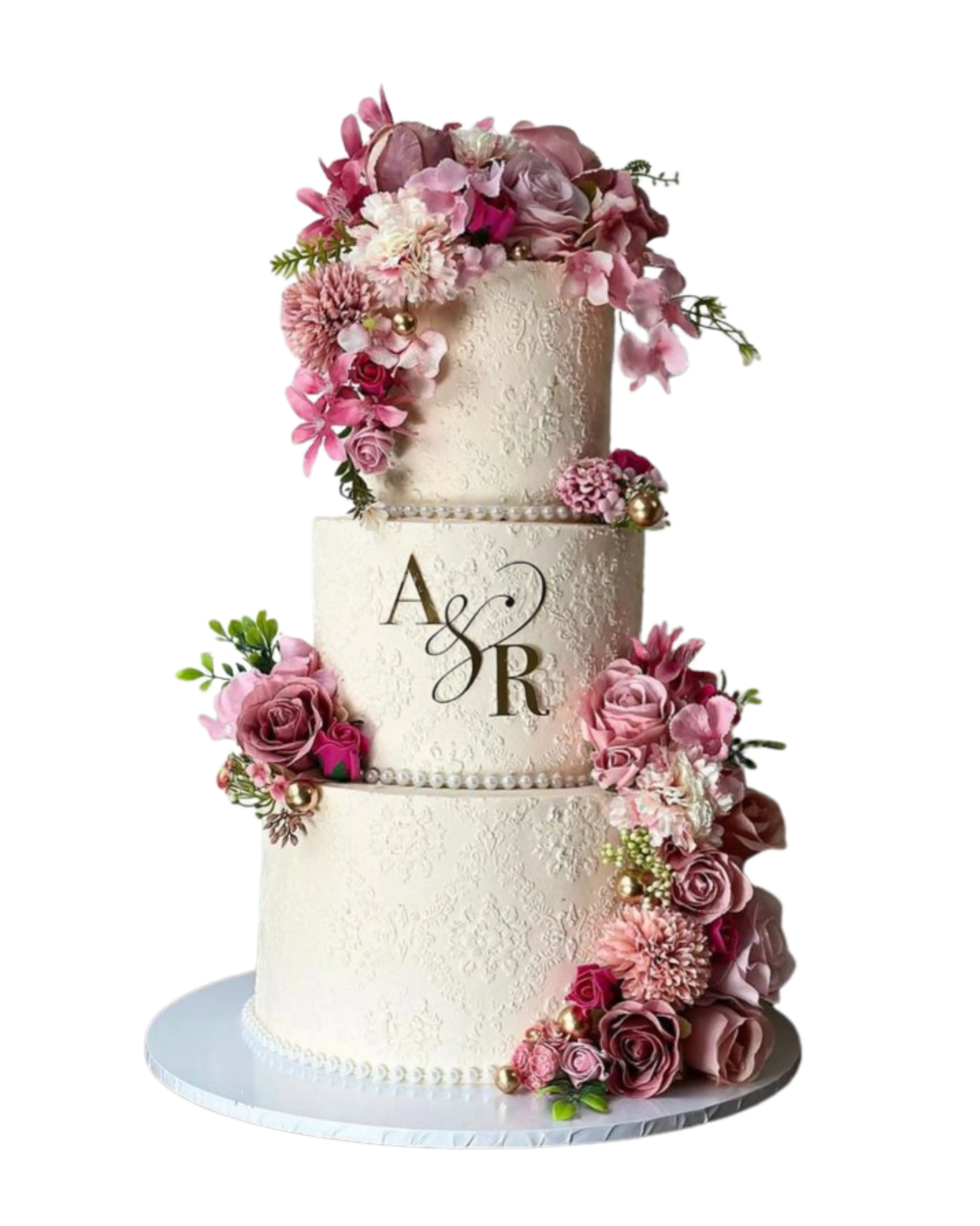 cake image of 12"/4.5" , 8"/4.5" & 6"/4.5" - £475 (Fondant)
