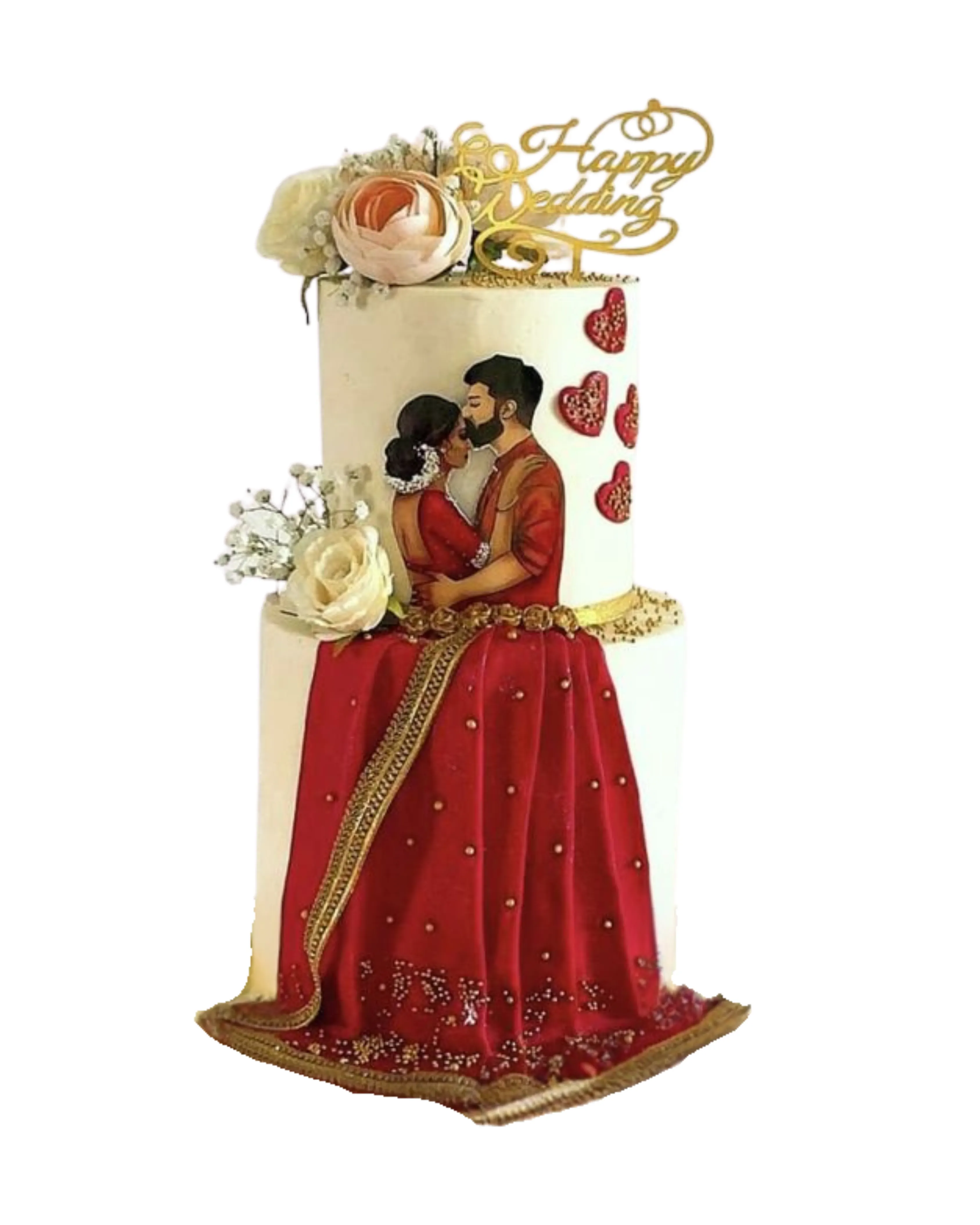 cake image of 8"/6" & 6"/4" - £225 (Fondant)