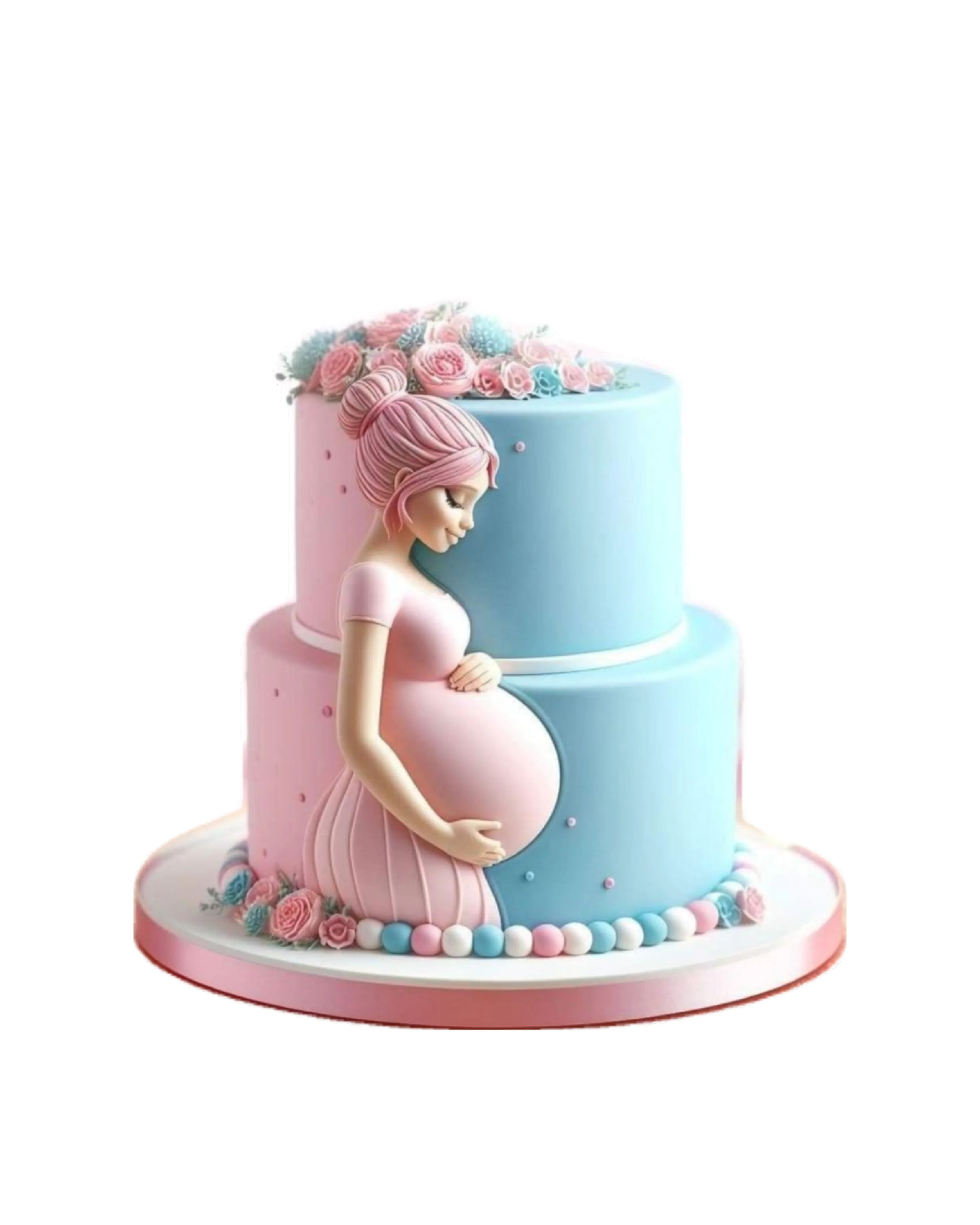cake image of 10"/4" & 8"/4" - £165 (Fondant)