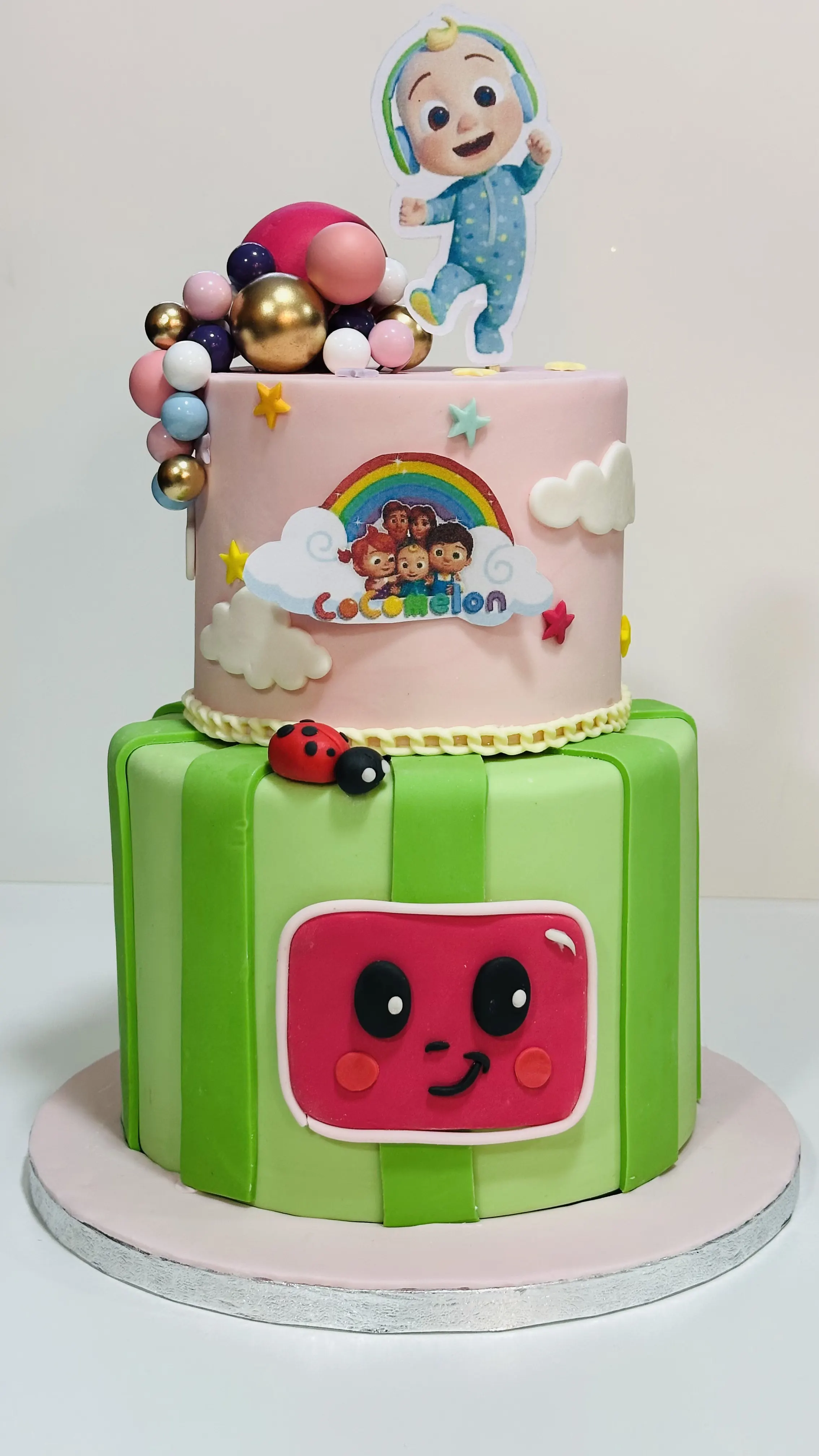 cake image of 8"/5" & 6"/4" - £145 (Fondant)