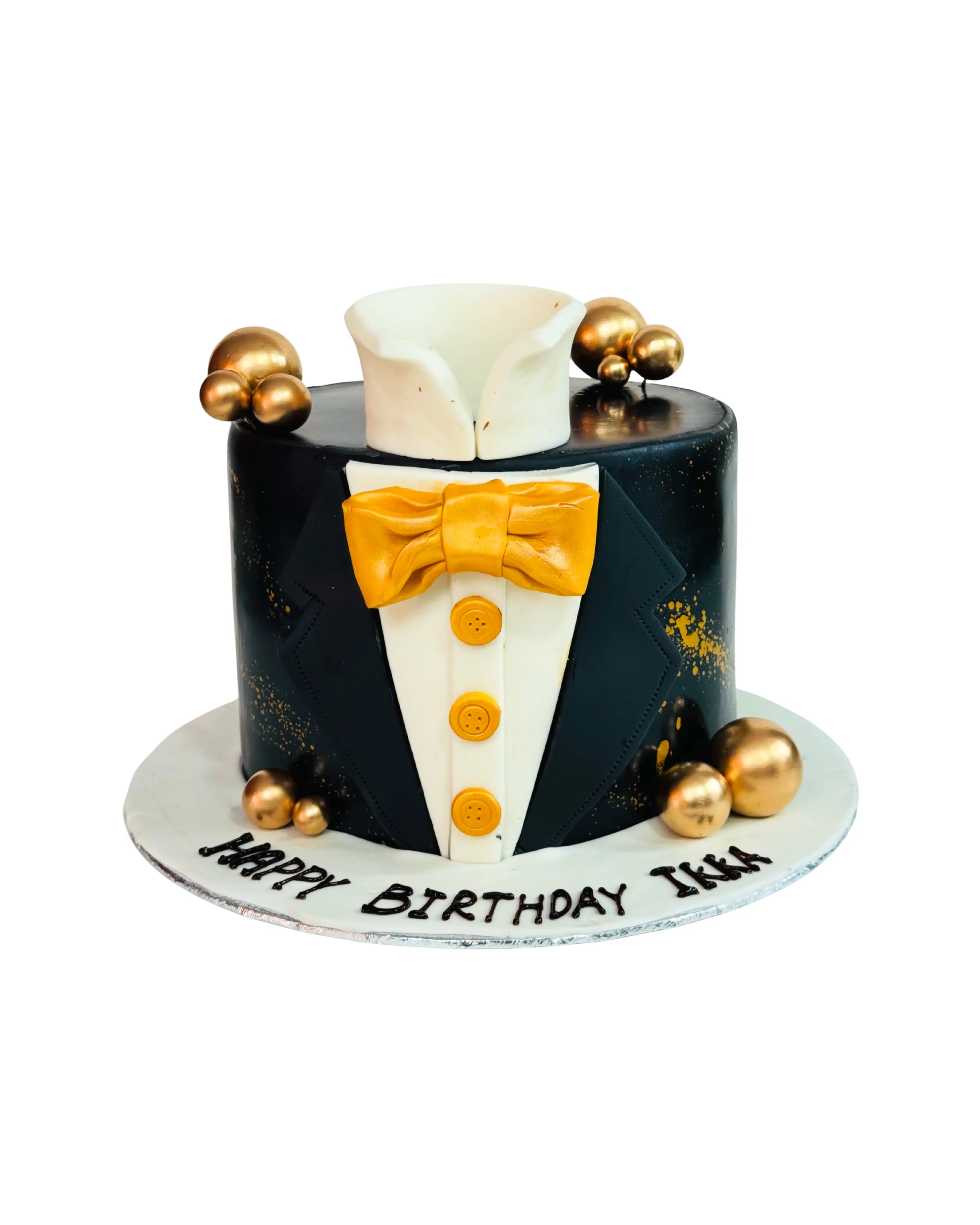 cake image of Black Tie Tuxedo Birthday Cake