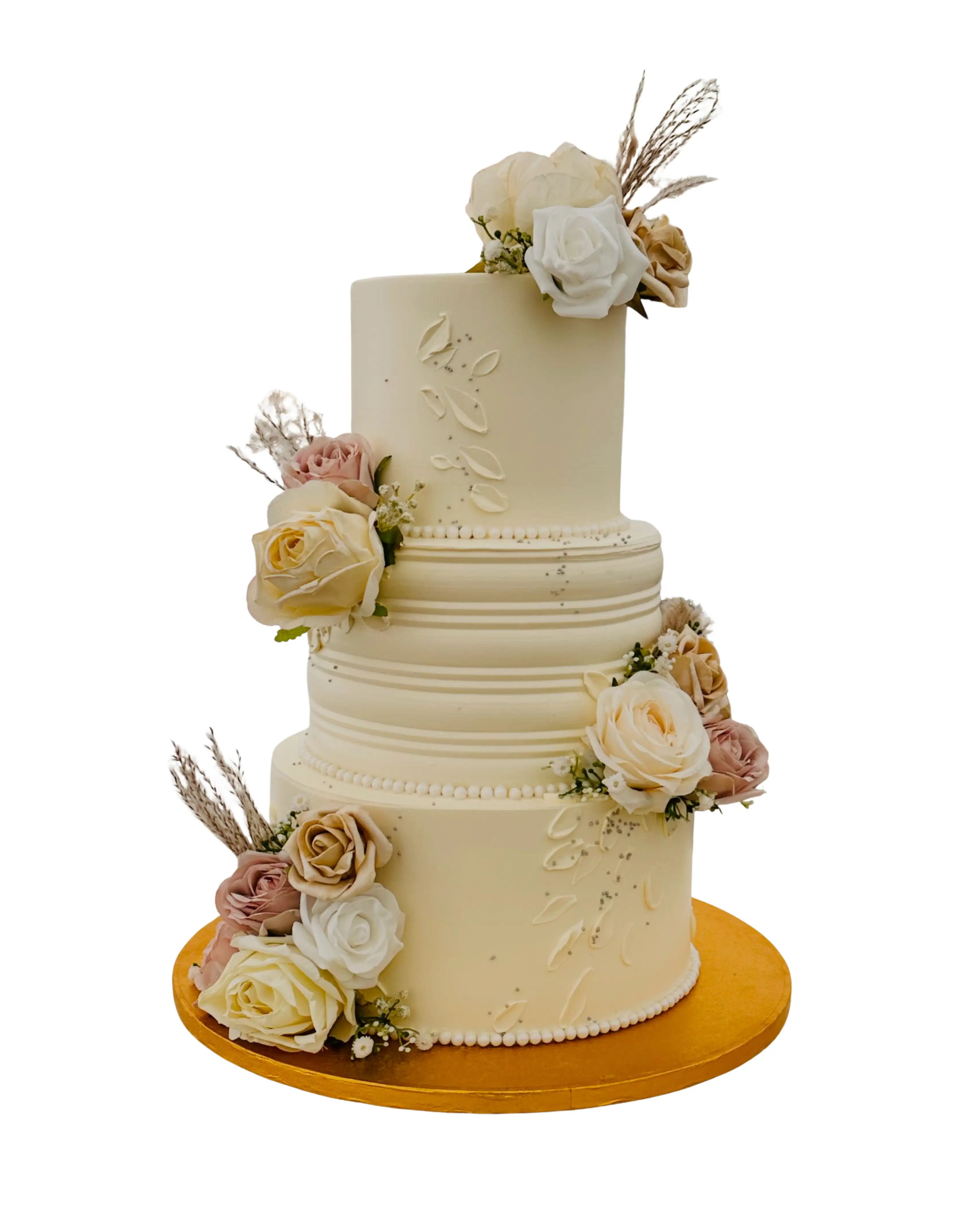 cake image of Boho Rose Four-Tier Wedding Cake
