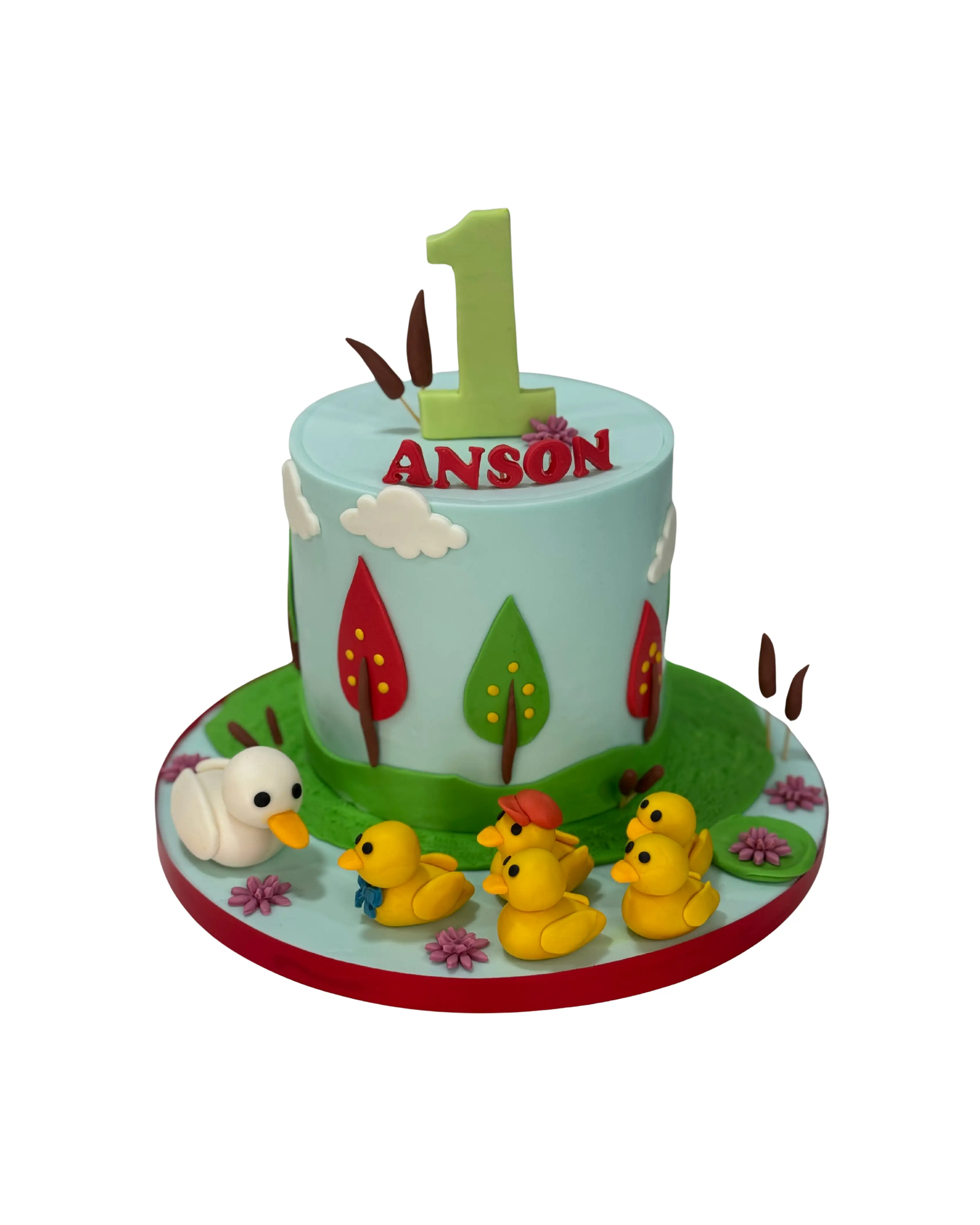 cake image of Little Ducklings First Birthday Cake