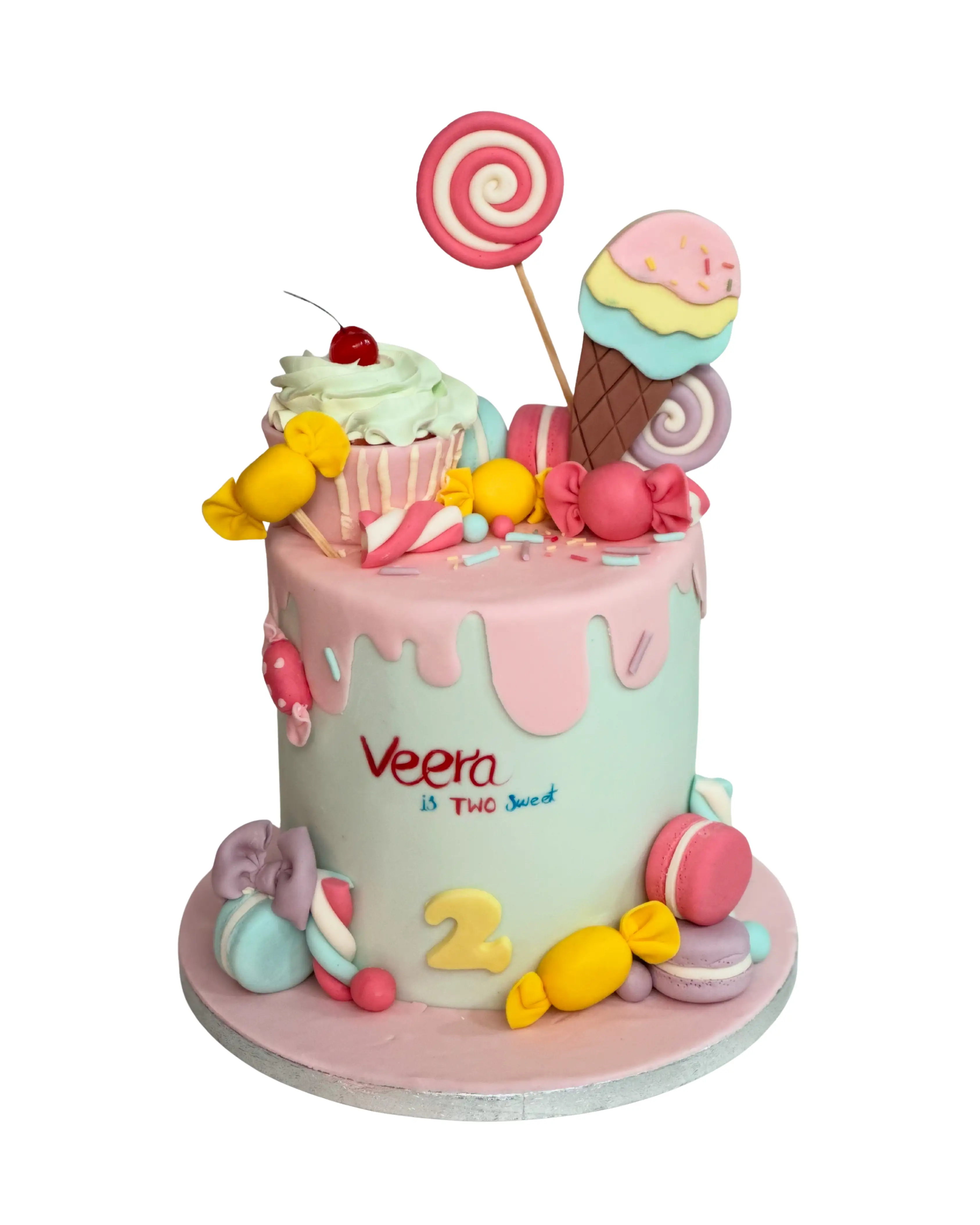 cake image of Two Sweet Candyland Drip Cake