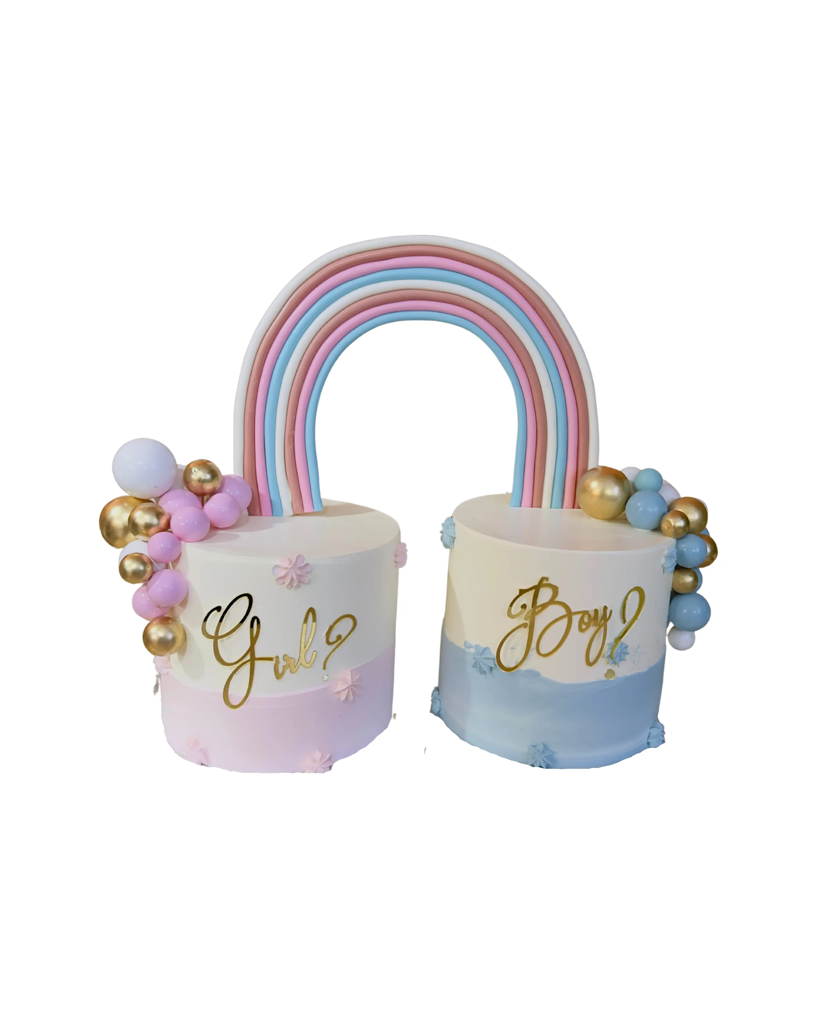 cake image of Rainbow Gender Reveal Cake Set