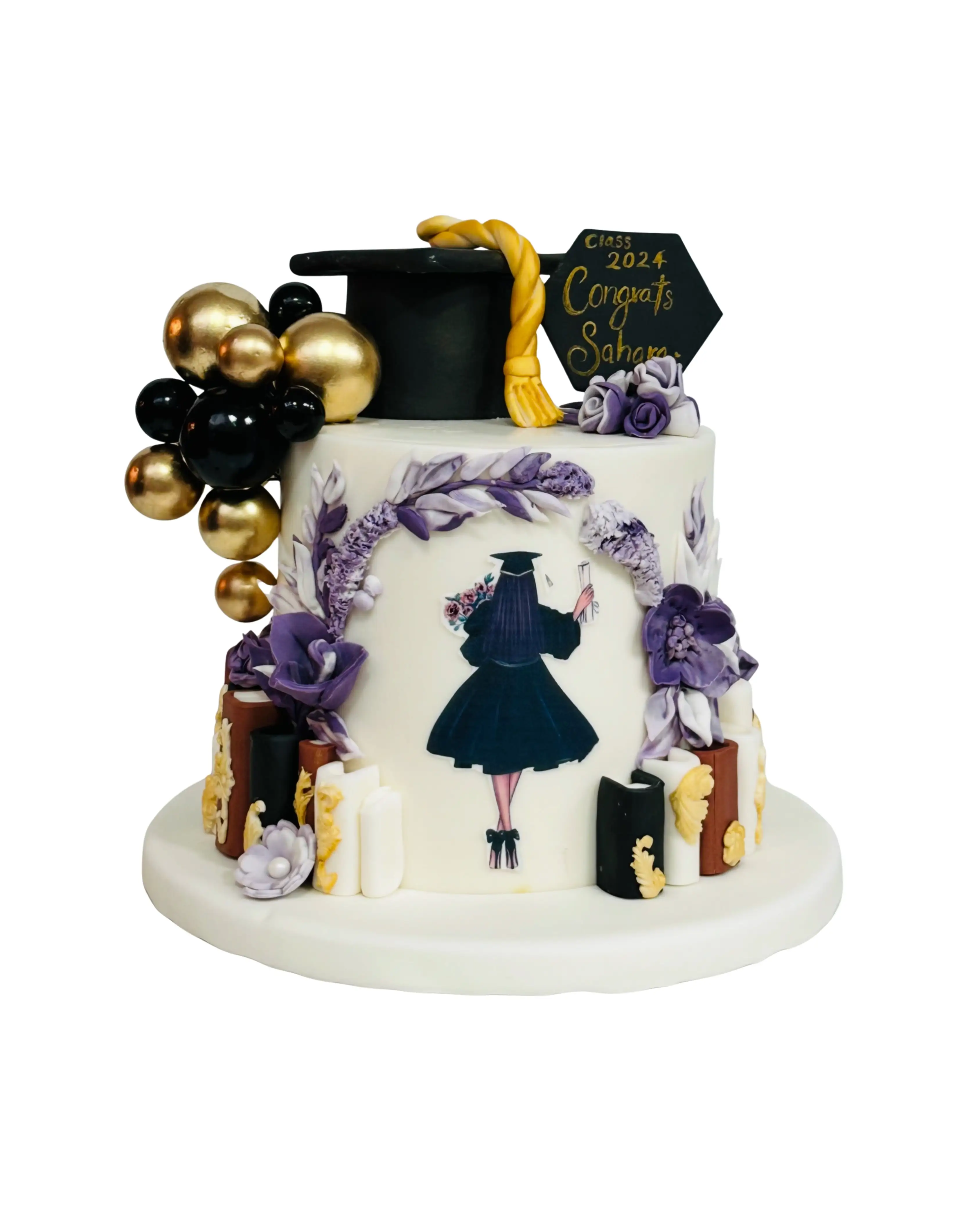 cake image of Elegant Graduation Theme Cake
