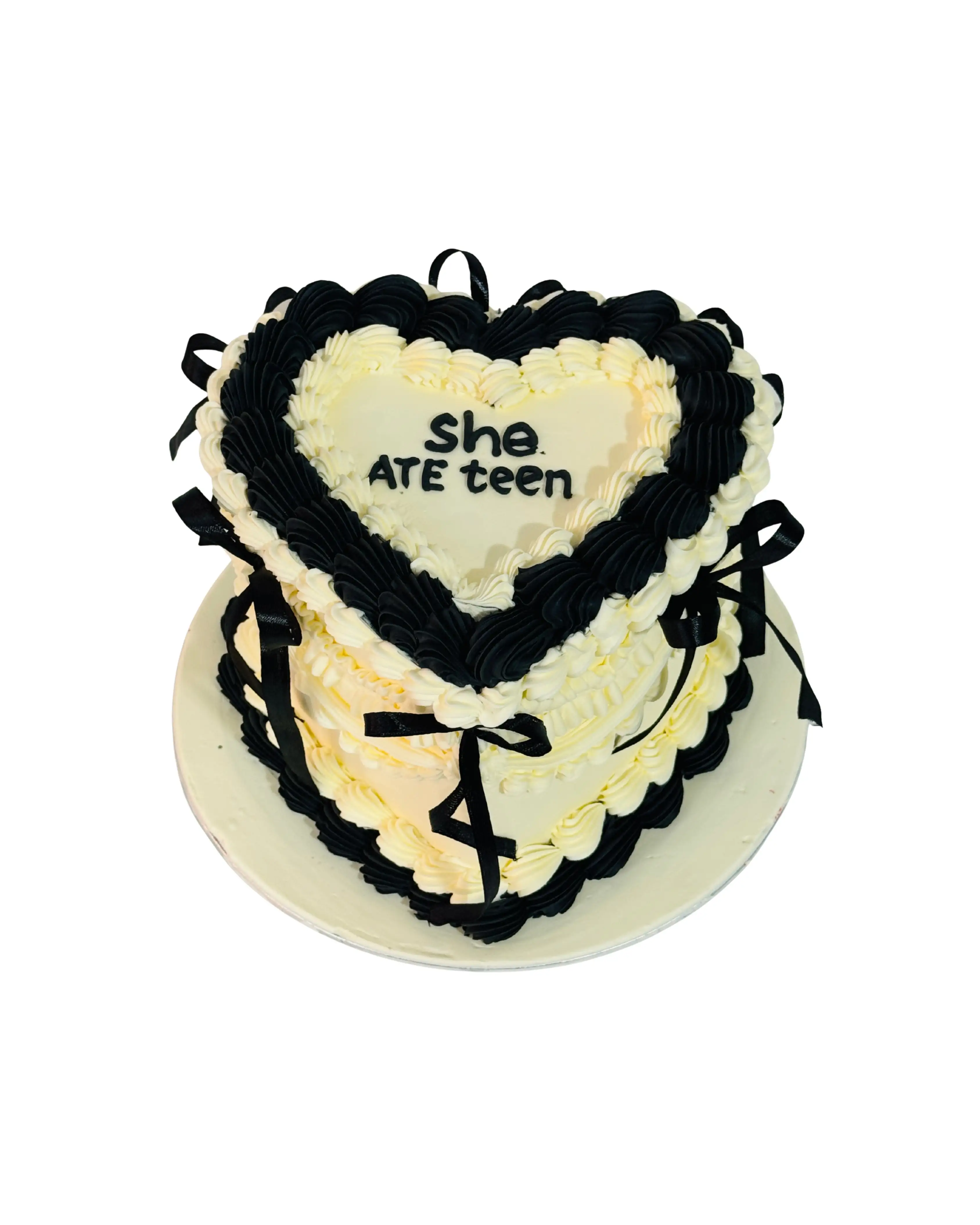 cake image of She Ate Teen Vintage Heart Cake