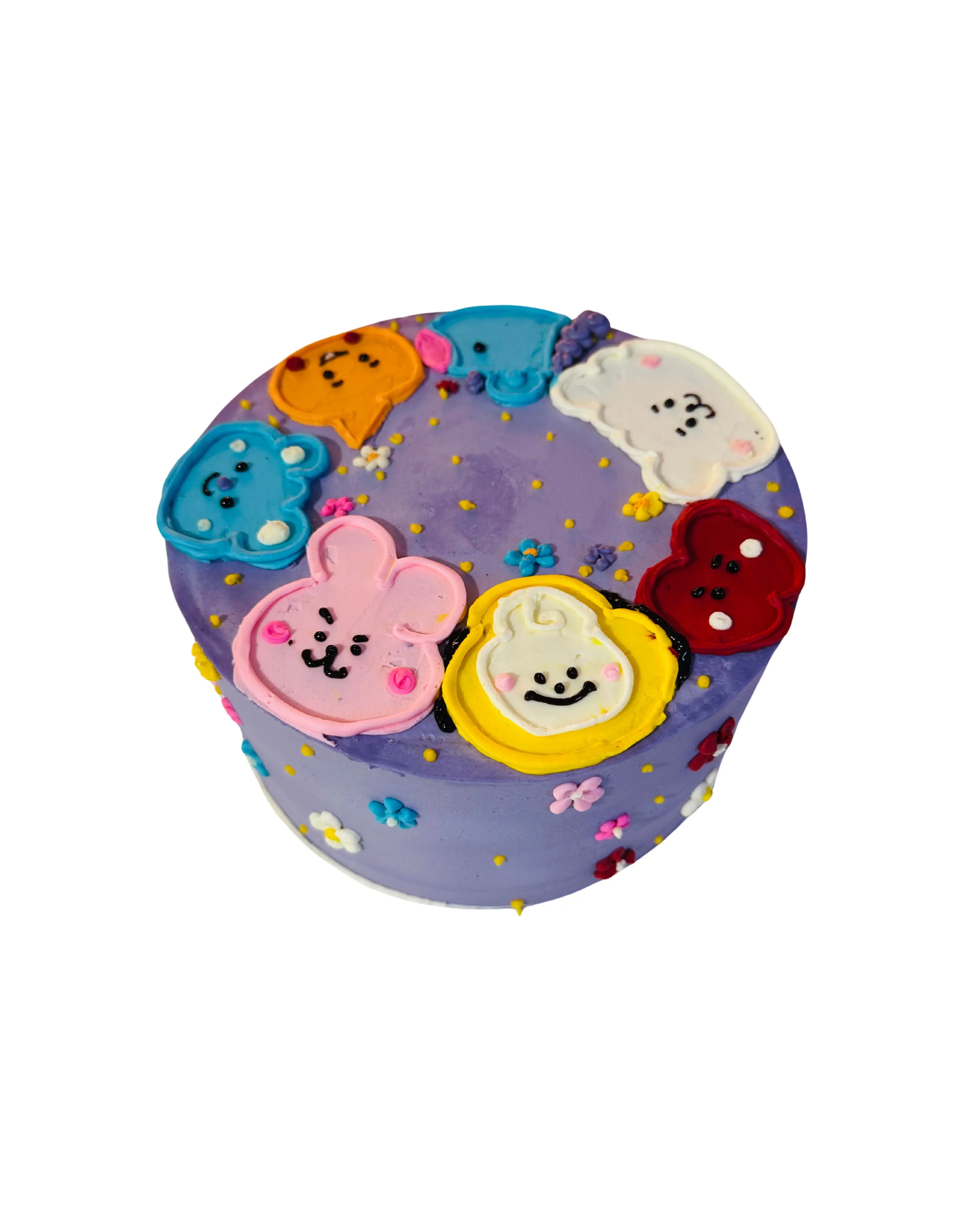 cake image of Cute Cartoon Friends Buttercream Cake