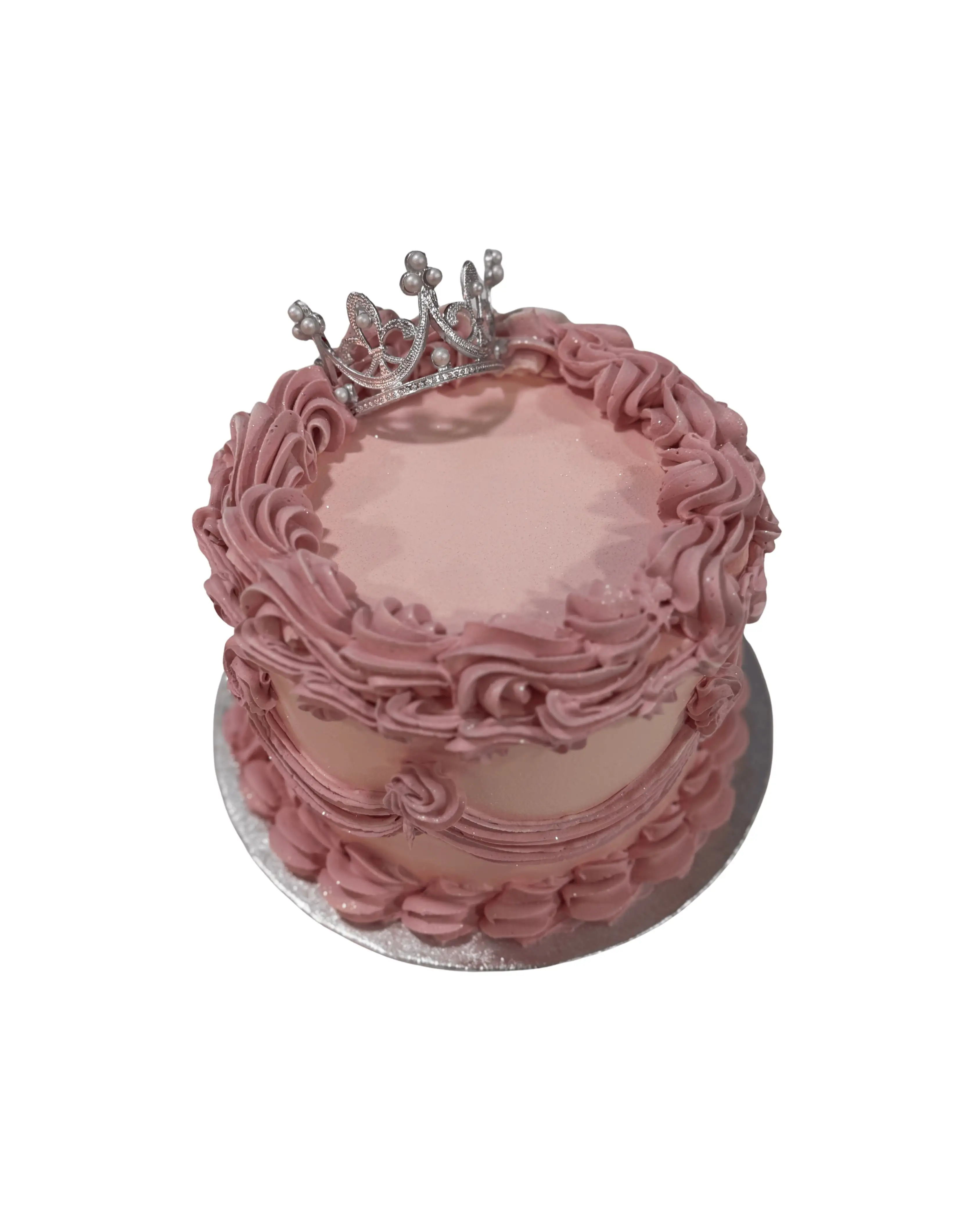 cake image of Peachy Pink Crown Cake