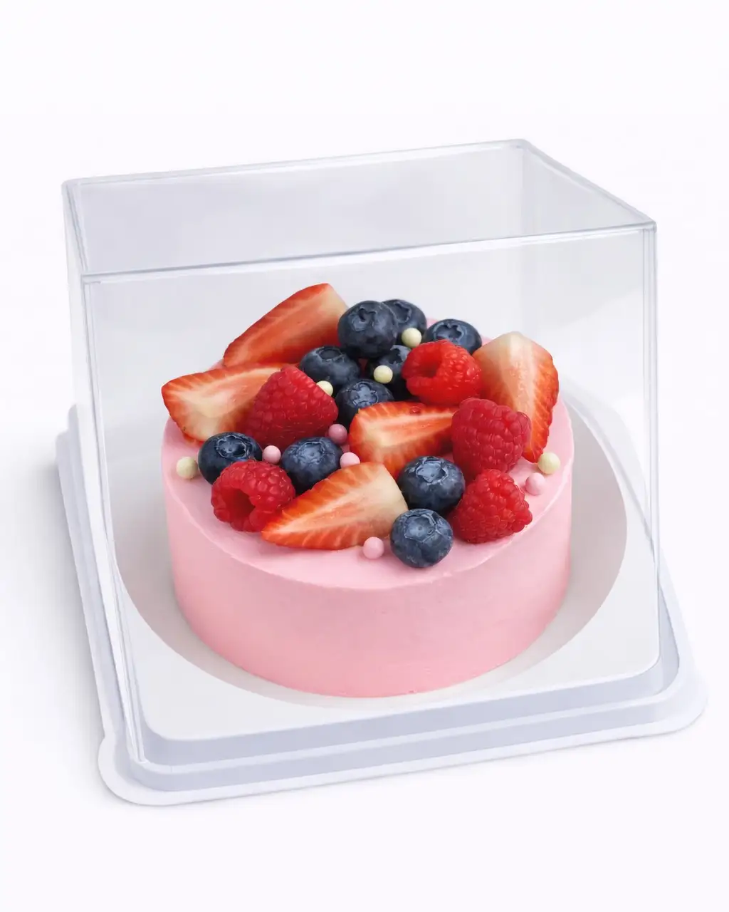 cake image of Fresh Berry Pink Bento Cake